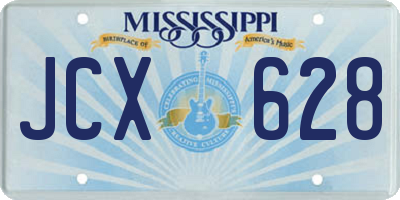 MS license plate JCX628