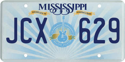 MS license plate JCX629