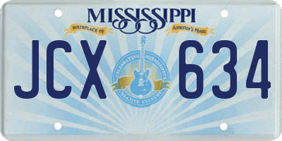 MS license plate JCX634