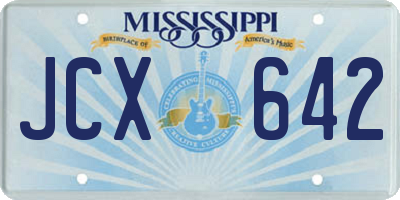 MS license plate JCX642