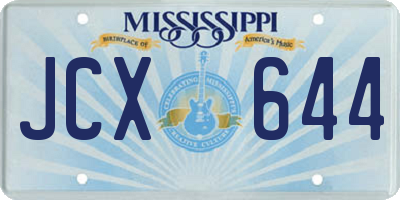 MS license plate JCX644