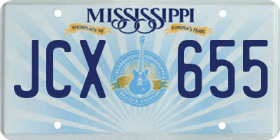 MS license plate JCX655