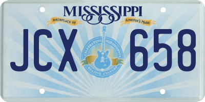 MS license plate JCX658