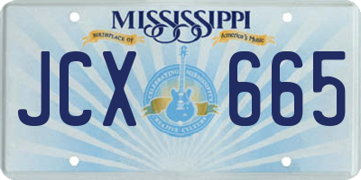 MS license plate JCX665