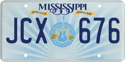 MS license plate JCX676