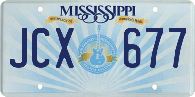 MS license plate JCX677