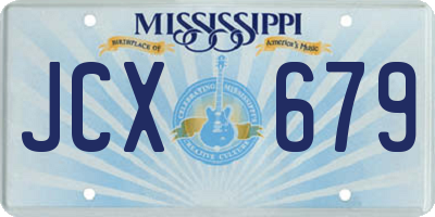 MS license plate JCX679