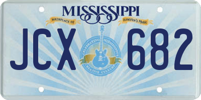 MS license plate JCX682