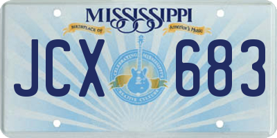 MS license plate JCX683