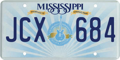 MS license plate JCX684