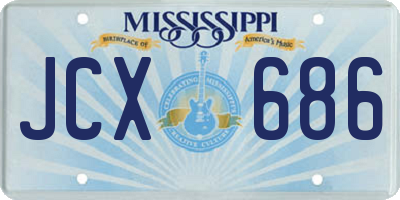 MS license plate JCX686