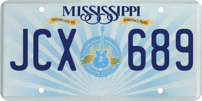MS license plate JCX689