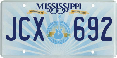 MS license plate JCX692