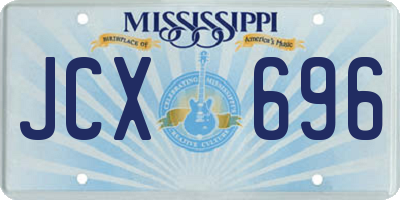 MS license plate JCX696