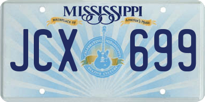 MS license plate JCX699