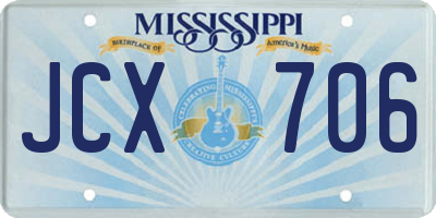 MS license plate JCX706