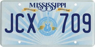 MS license plate JCX709