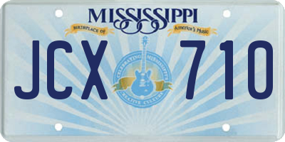 MS license plate JCX710
