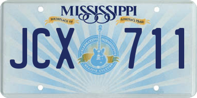 MS license plate JCX711