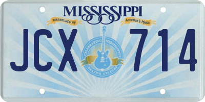 MS license plate JCX714