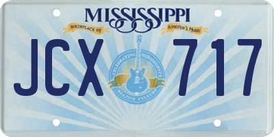 MS license plate JCX717