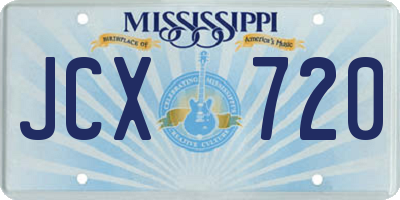 MS license plate JCX720