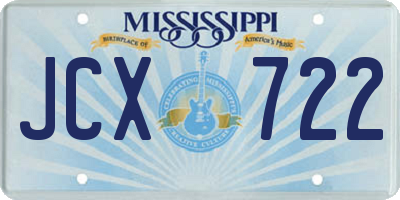 MS license plate JCX722