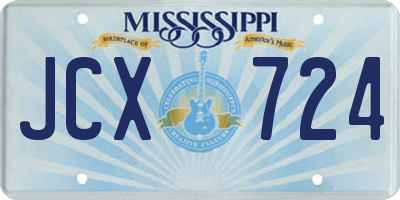 MS license plate JCX724