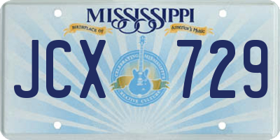 MS license plate JCX729