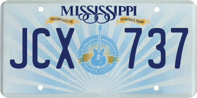 MS license plate JCX737