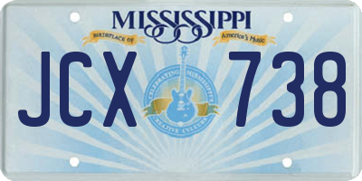 MS license plate JCX738