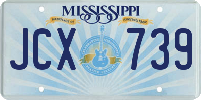MS license plate JCX739