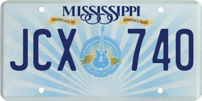 MS license plate JCX740