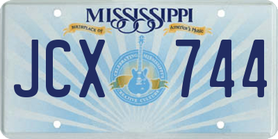 MS license plate JCX744
