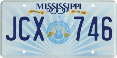 MS license plate JCX746