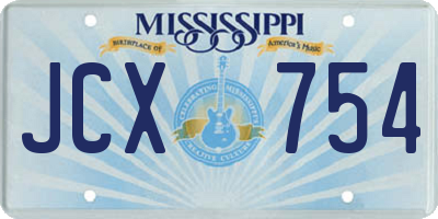 MS license plate JCX754