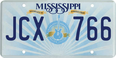MS license plate JCX766