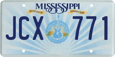 MS license plate JCX771