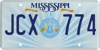 MS license plate JCX774