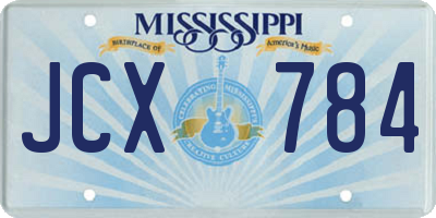 MS license plate JCX784