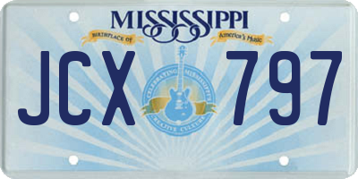 MS license plate JCX797
