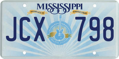 MS license plate JCX798