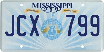 MS license plate JCX799
