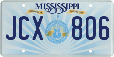 MS license plate JCX806
