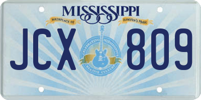 MS license plate JCX809