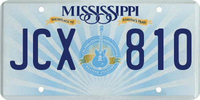 MS license plate JCX810