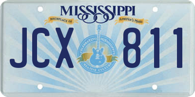 MS license plate JCX811