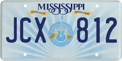MS license plate JCX812