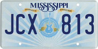 MS license plate JCX813