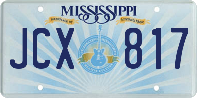 MS license plate JCX817